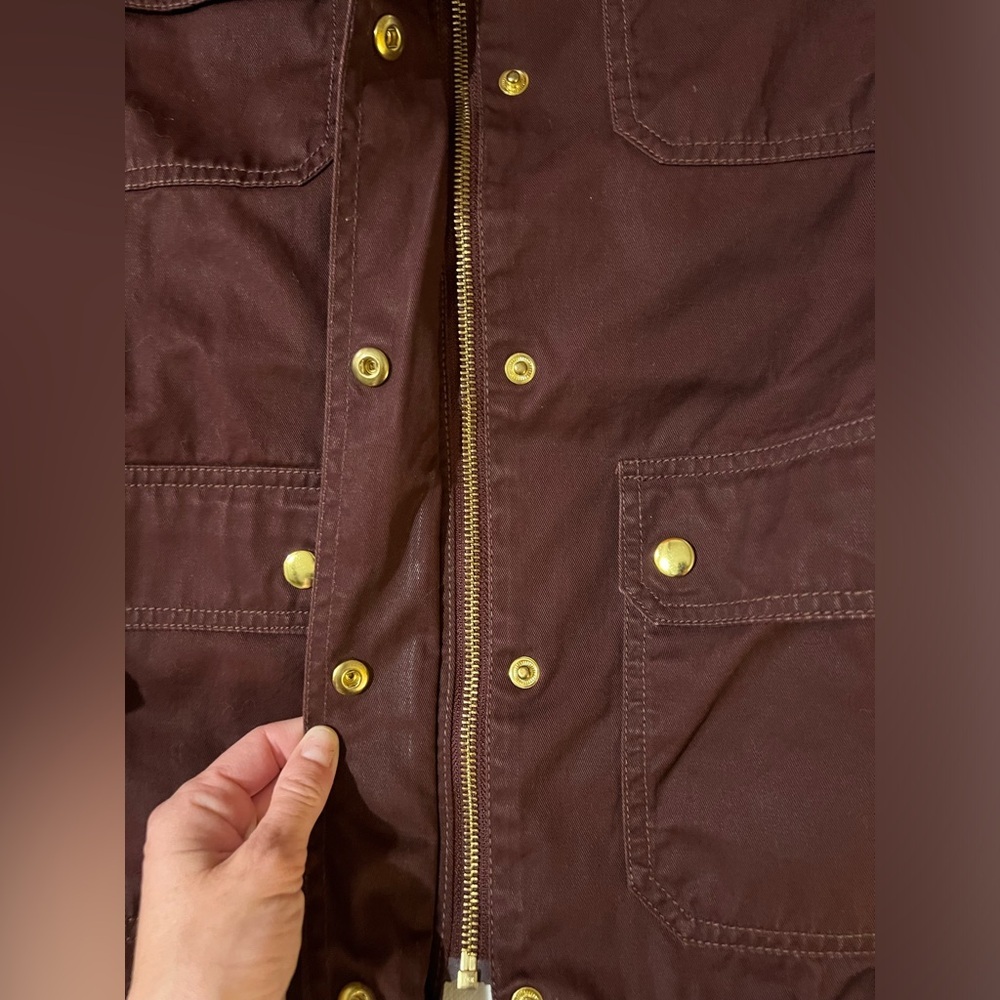 J. Crew Deep Red Utility Jacket - image 7
